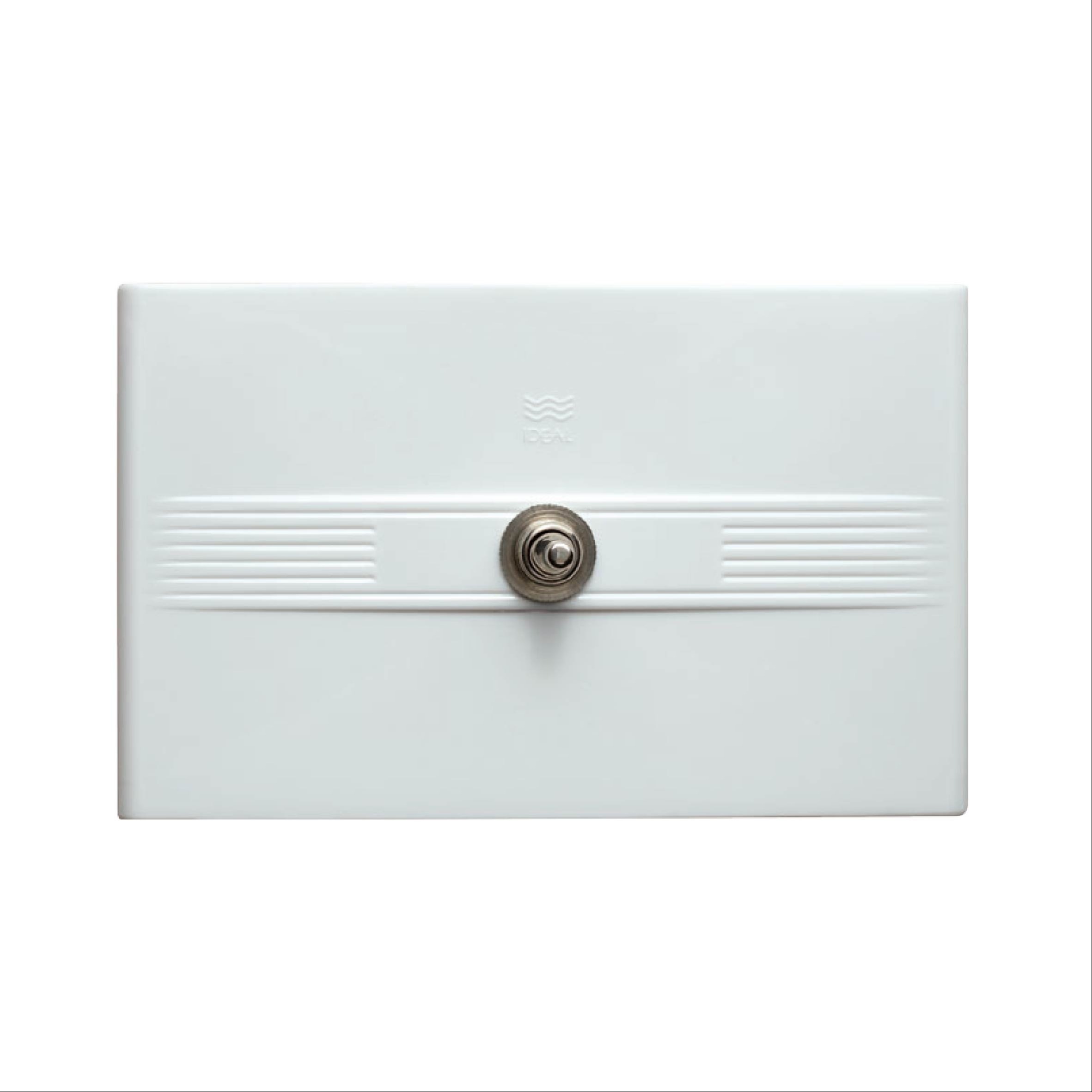 Sobretapa Blanca Con Pulsador Cromado