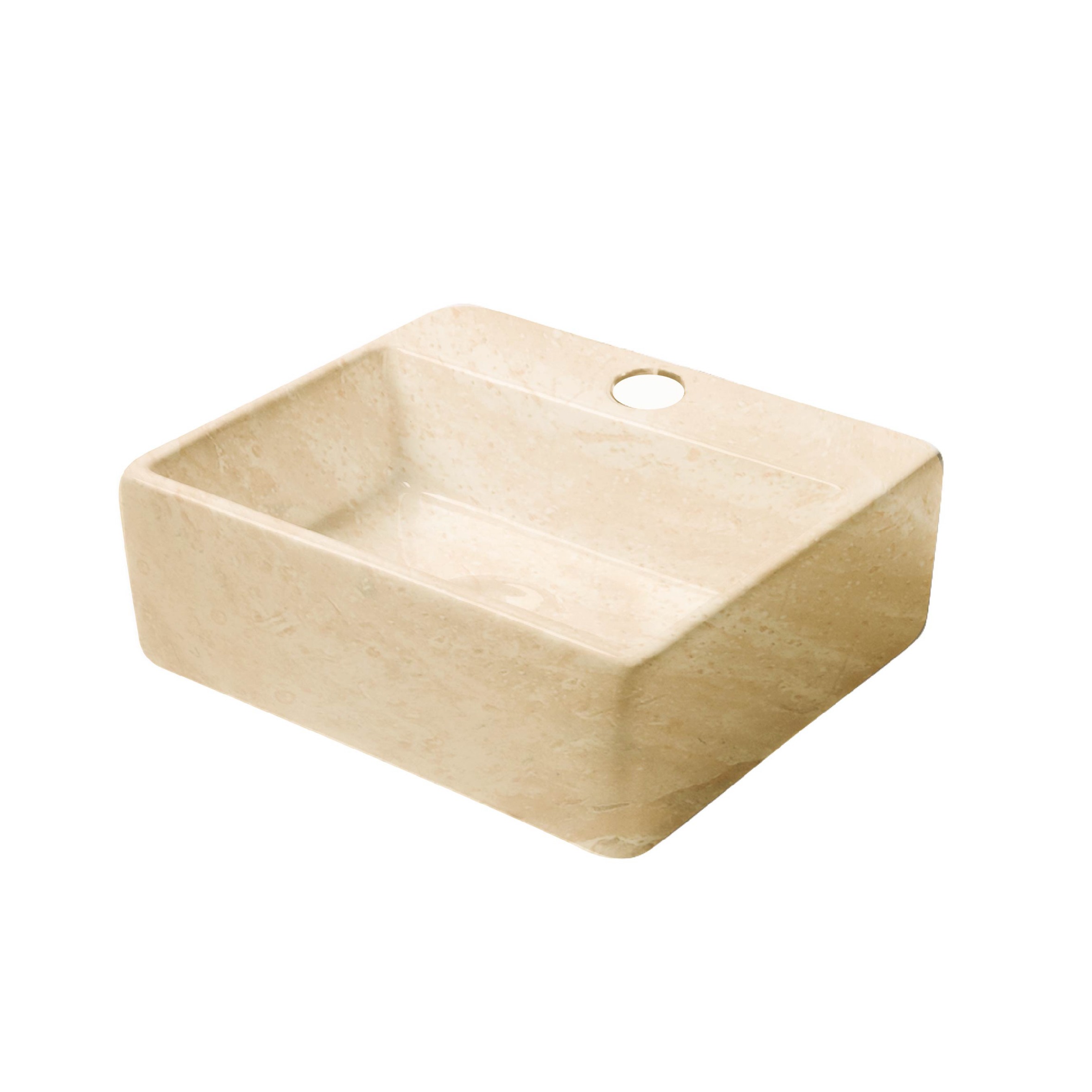 Bacha Chica Cuadrada Marmolada Beige